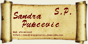 Sandra Pupčević vizit kartica